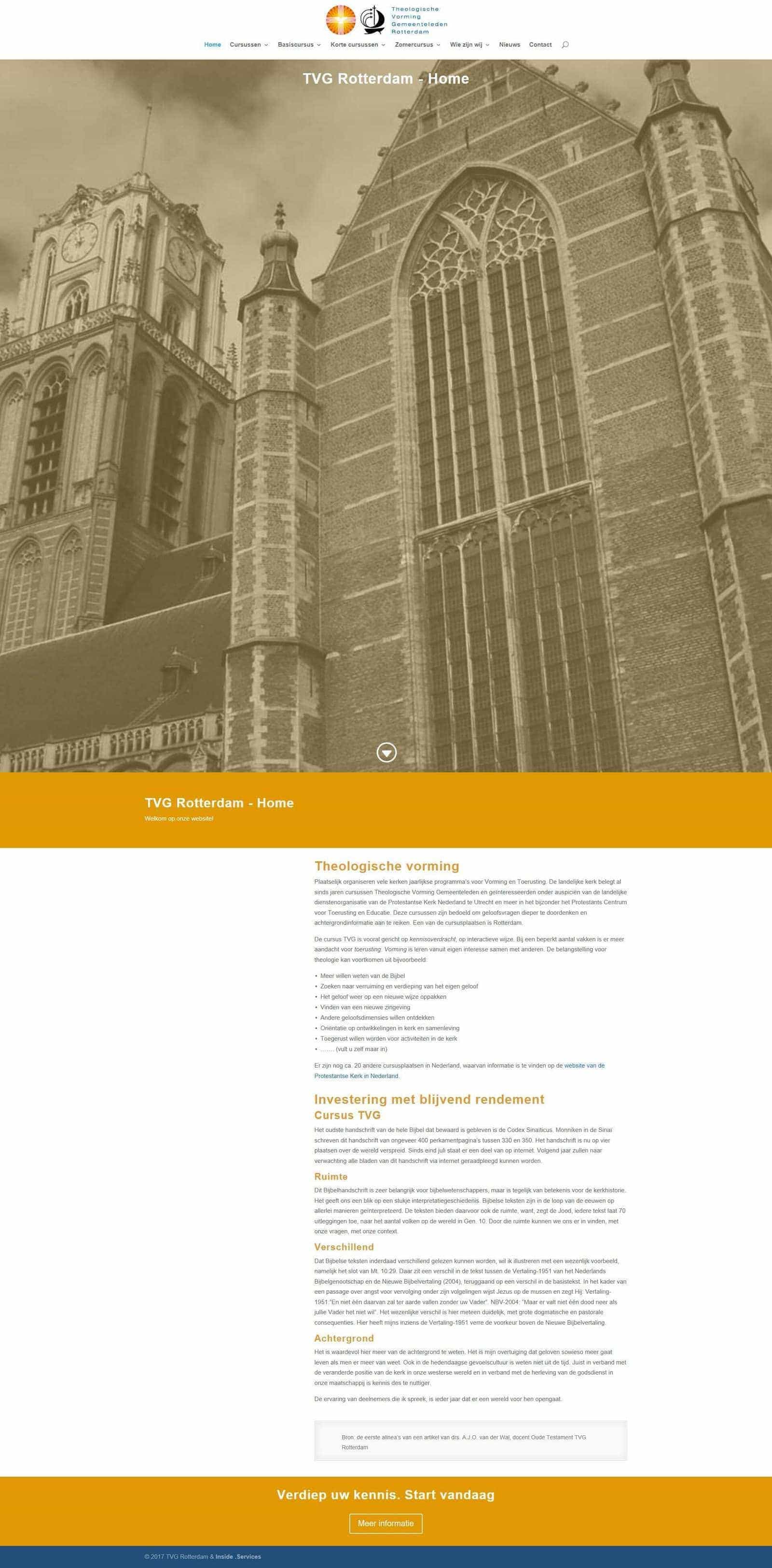 Afbeelding Homepagina website TVG Rotterdam