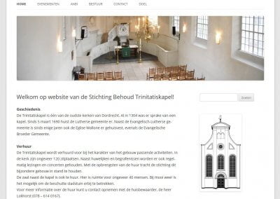 Opdracht voor nieuwe website Stichting Behoud Trinitatiskapel