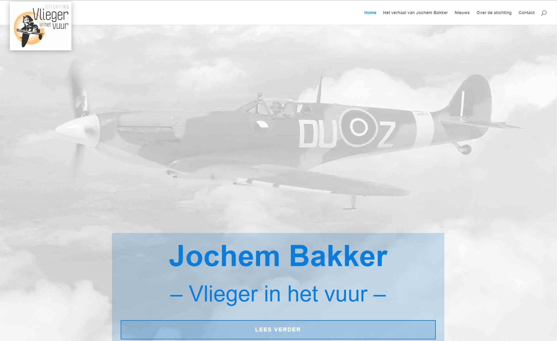 Afbeelding Nieuwe website voor Stichting Vlieger in het vuur